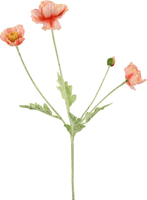 Kunstig Valmue Sart Rosa H61 cm