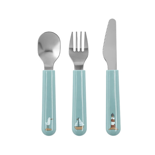 Mepal Mio Sailors Bay børnebestik blå 3 dele