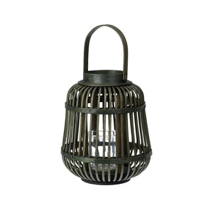 Koopman lanterne Grøn bambus H24 cm Ø19 cm