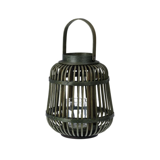 Koopman lanterne Grøn bambus H24 cm Ø19 cm
