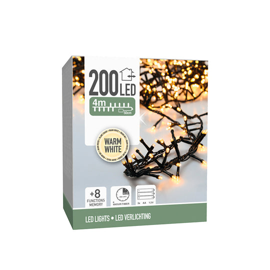 Klyngelyskæde 200 LED