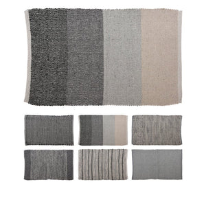 Tæppe i genanvendt bomuld 6 assorterede design 50x80 cm