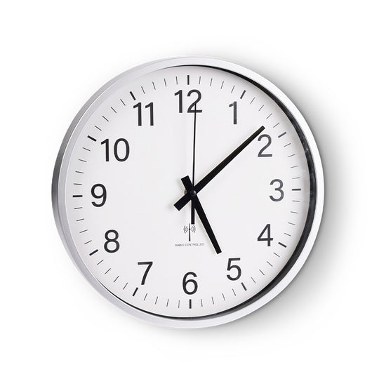 Vægur radiostyret Ø30x4 cm