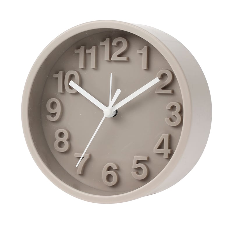 Vækkeur taupe Ø13.5 cm