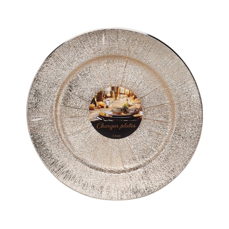 Dækketallerken sæt guld 4 stk