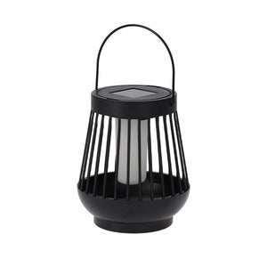 Solcelle lanterne sort ø13xh15 cm