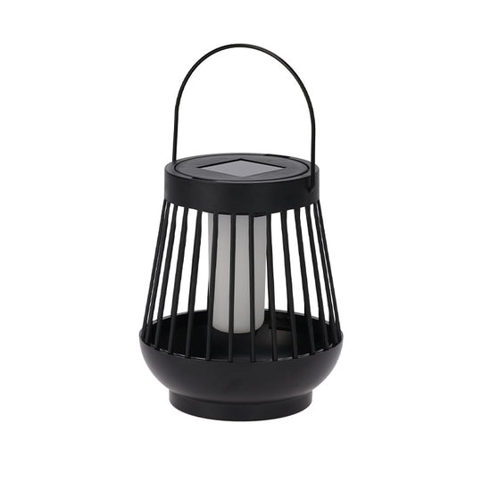 Solcelle lanterne sort ø13xh15 cm