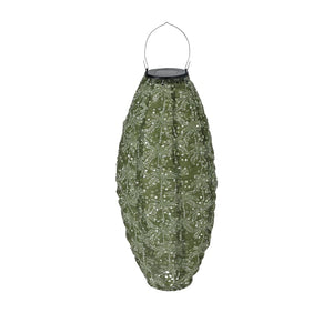 Solcellelampe olivengrøn 12 LED