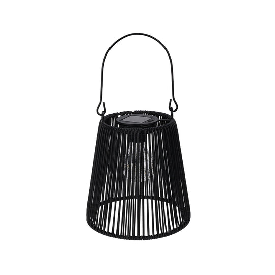 Solcelle lampe med håndtag sort H21 cm