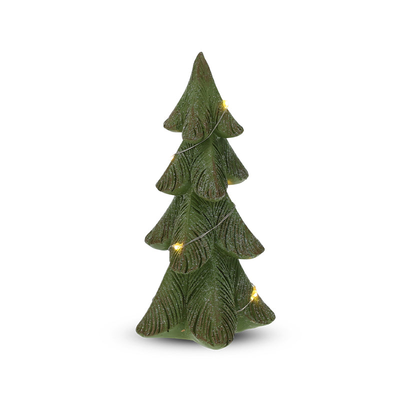 Juletræ med LED - 3 assorterede design H15 cm