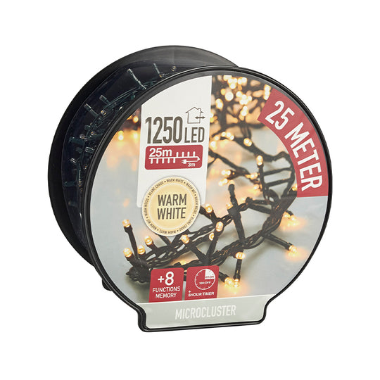 Snake lyskæde 1250 LED varm hvid 25+3 meter