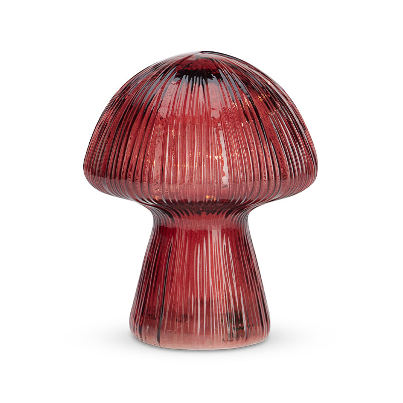 Svampe lampe med 15 LED lys bordeaux
