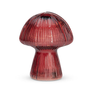 Svampe lampe med 15 LED lys bordeaux