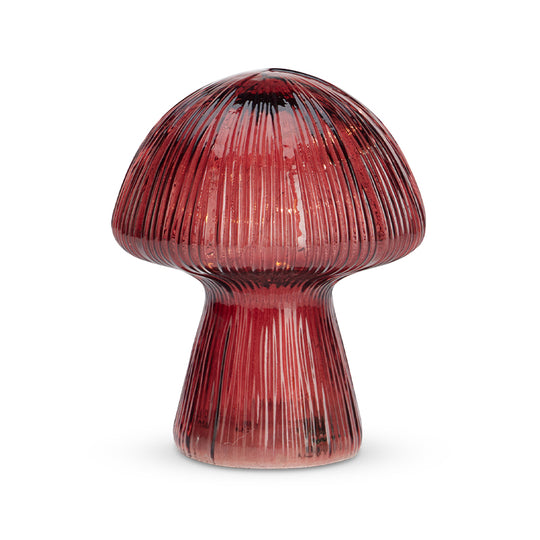 Svampe lampe med 15 LED lys bordeaux