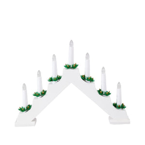 Adventsstage 7 LED hvid 39x29 cm