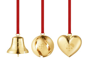 Georg Jensen 2025 Juleornament 3 stk. Forgyldt