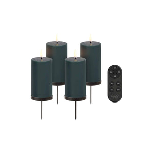 Uyuni LED Advent Pillar gavesæt Pine Green – 4 stk.
