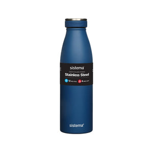 Sistema rustfrit stål drikkeflaske mørke Blå 500 ml