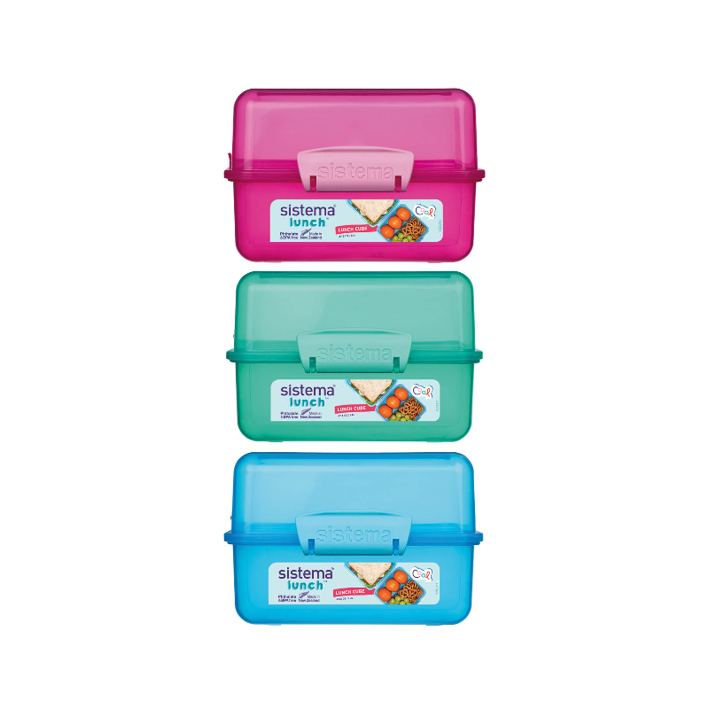 Sistema Lunch Cube madkasse assorteret 1,4 liter