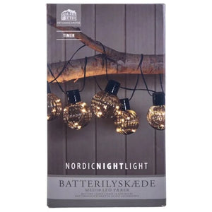Lyskæde med 10 LED – Varm Hvid (2,7 m)