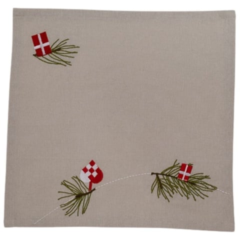 Stofserviet med julehjerte