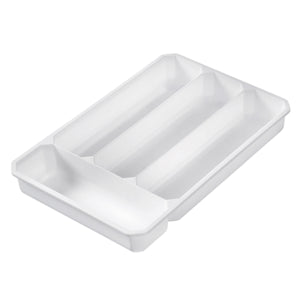 Bestikbakke 4 Rum - Hvid Plast