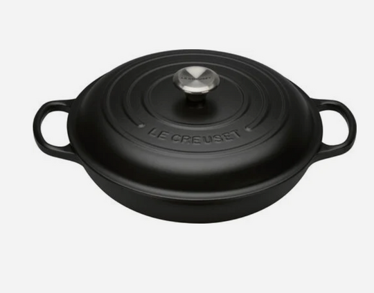 Le Creuset Buffetgryde - Mat sort 30cm