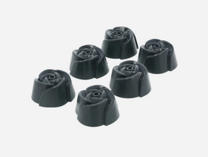 Blomsterberg Rose Muffinsforme, grå silikone