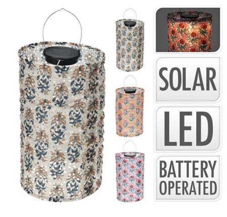 Solcelle lanterne 33cm - Assorteret