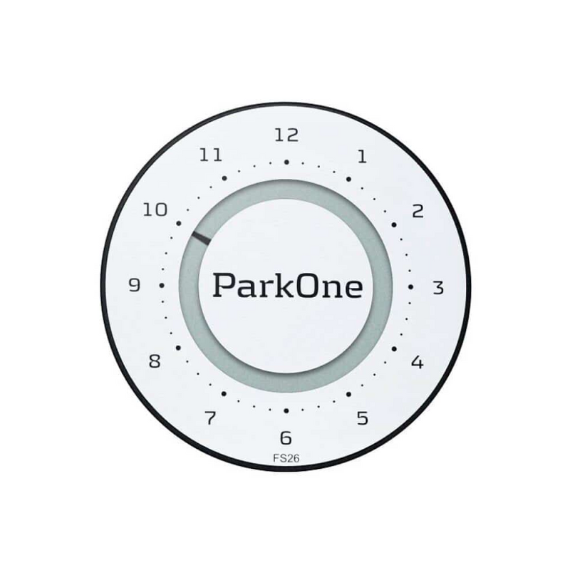 ParkOne 2 Parkeringsur Alpin hvid