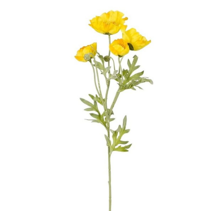 Kunstig Valmue Gul H61 cm