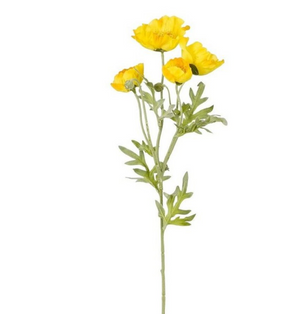 Kunstig Valmue Gul H61 cm