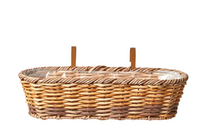 Altankasse i flet oval 60x24x14cm natur