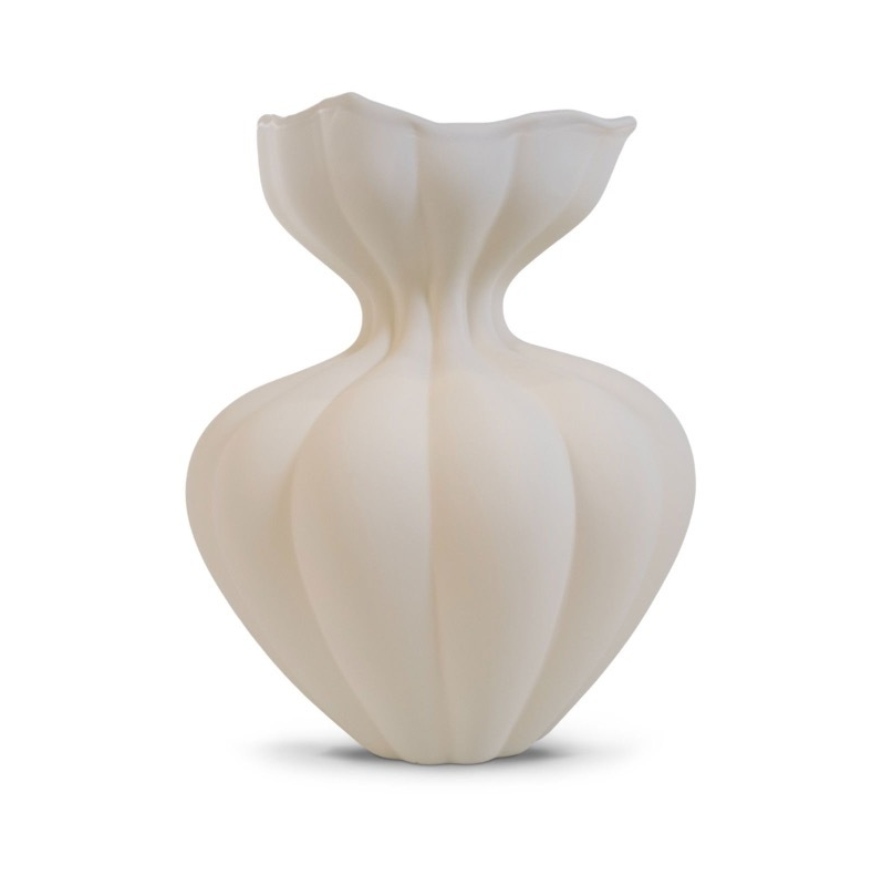 Siena vase i mat glas – beige - 32 cm