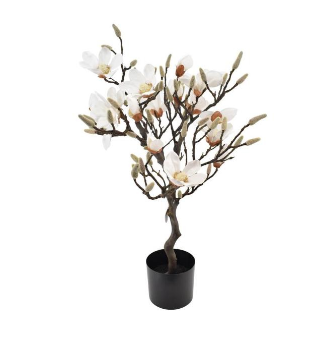 Kunstigt Magnolia Træ 70 cm Hvid