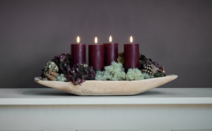 Uyuni LED Advent Pillar Gavesæt Wine Red – 4 stk.