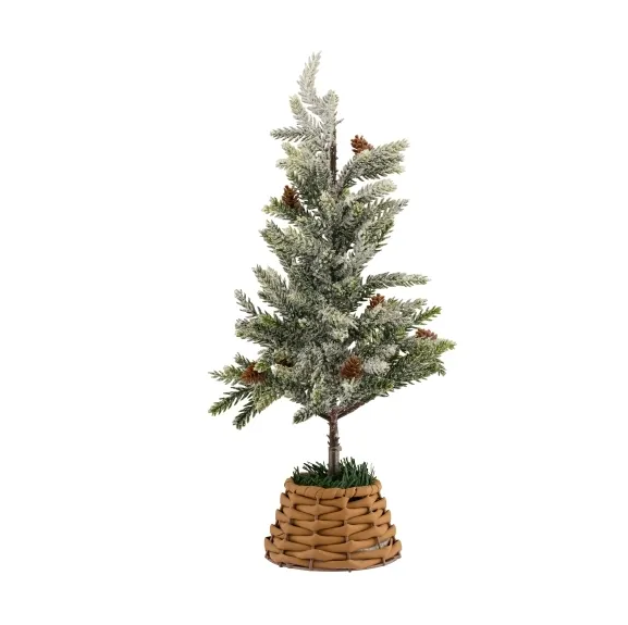 Juletræ med sne og kogler 40 cm