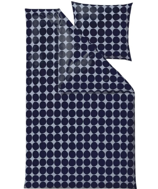 Södahl Sengetøj 140x200 Bubbles Linen Blue