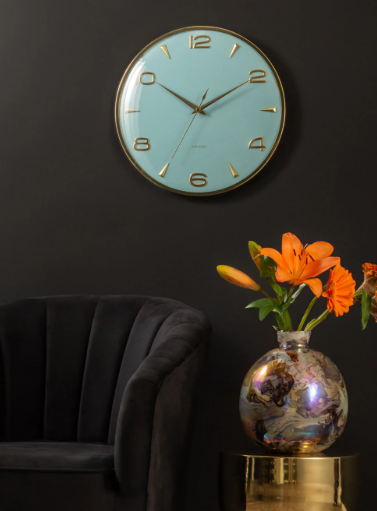 Karlsson Sienna Glow Vægur - Misty blue Ø41 cm