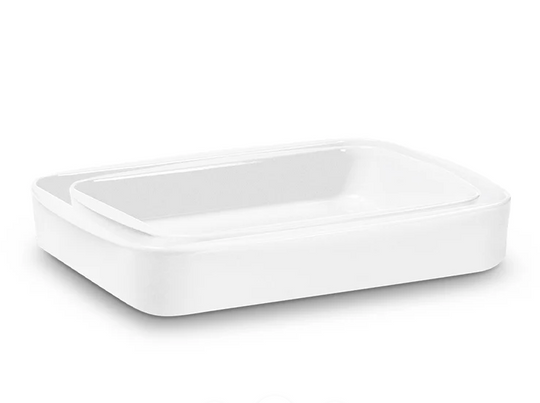 Eva Trio Legio ovnfast fad sæt hvid 2 stk.