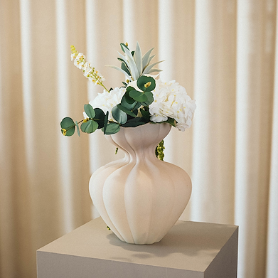 Siena vase i mat glas – beige
