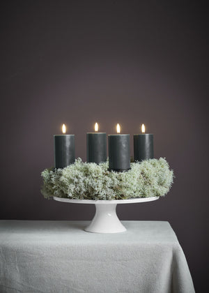 Uyuni LED Advent Pillar gavesæt Pine Green – 4 stk.