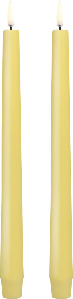 Uyuni LED stagelys 2 stk. Ø2,3 x H25 cm - Wheat Yellow