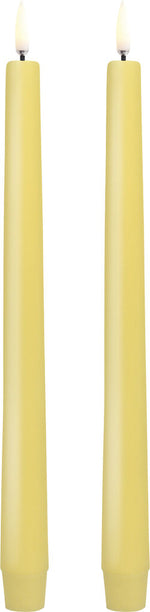 Uyuni LED stagelys 2 stk. Ø2,3 x H25 cm - Wheat Yellow