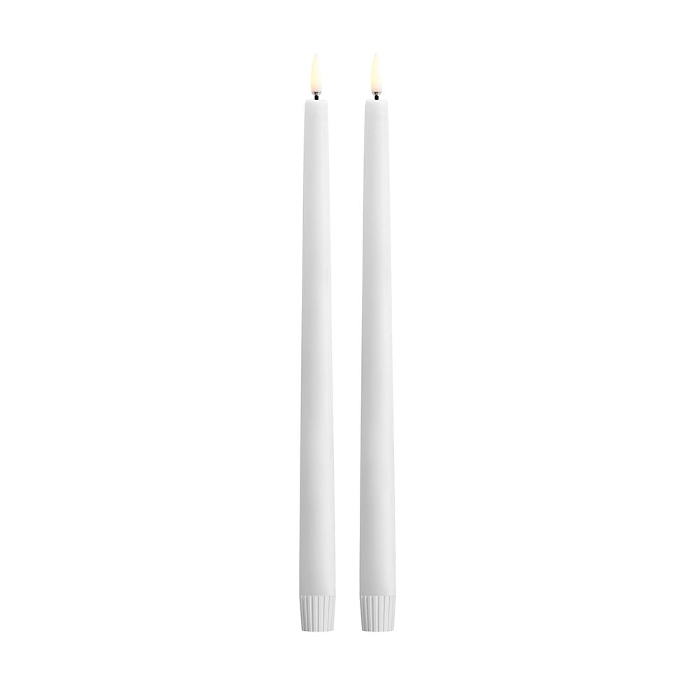 Uyuni LED Stagelys 2 stk. Hvid H32 cm
