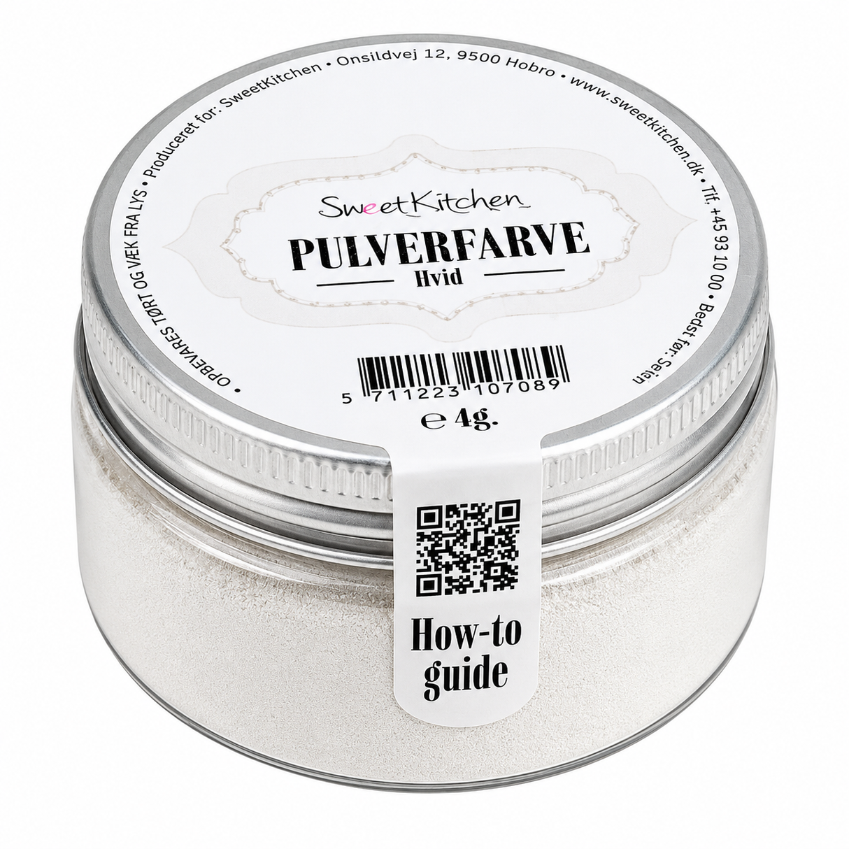 Hvid Pulverfarve 4 g
