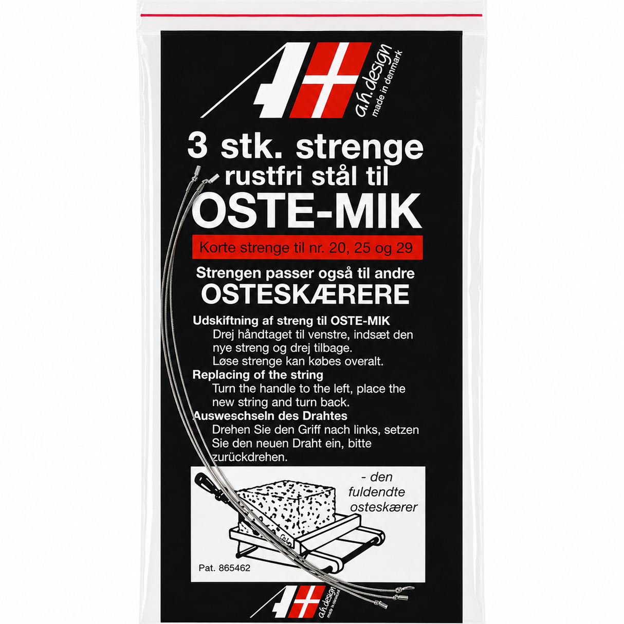 Oste-Mik ostestrenge korte 12,5 cm – 3 stk.