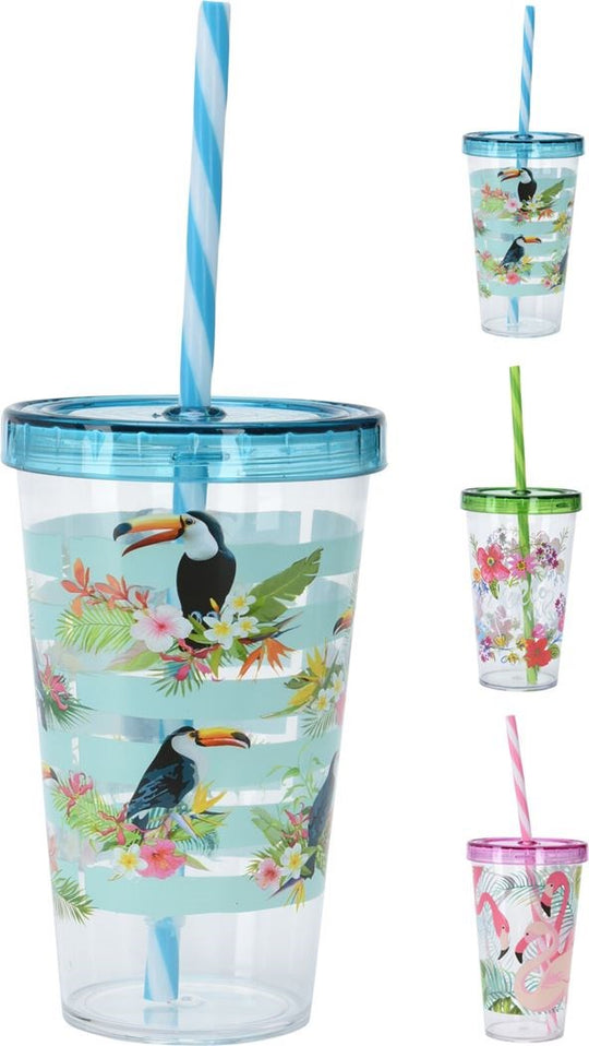 Kop med sugerør - 1 stk.