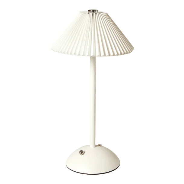 Bordlampe Plisse m. touch - Hvid
