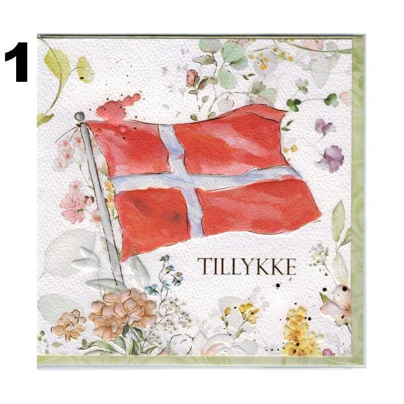 Kort 15x15 cm - vi kan ikke garantere hvilken variant der sendes